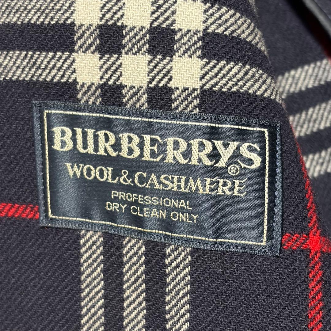 カシミヤ混✨BURBERRY バーバリー　ダッフルコート　ネイビーフリーサイズ