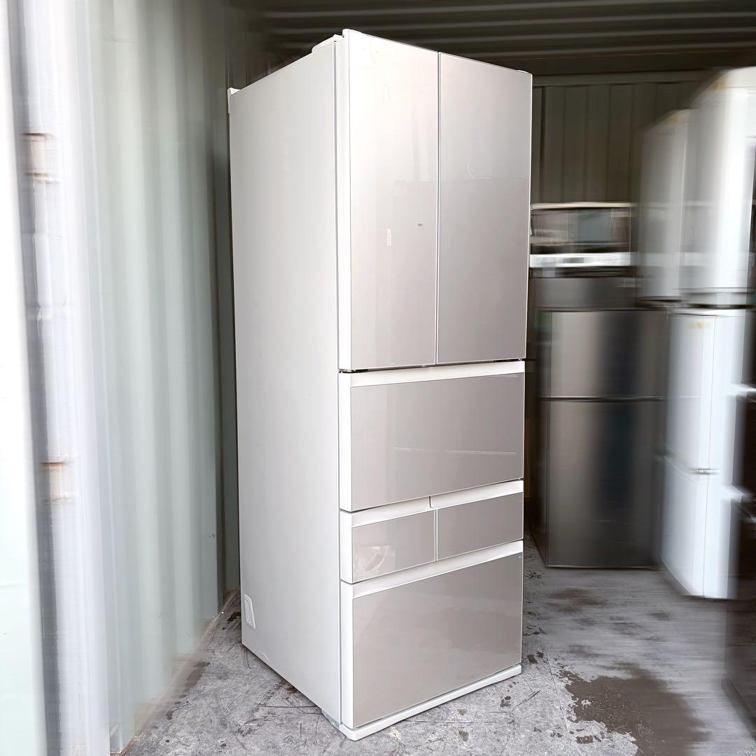 運搬取付無料！ルーセントアイボリー純正東芝マジック大容量6ドア冷蔵庫！完動超美品