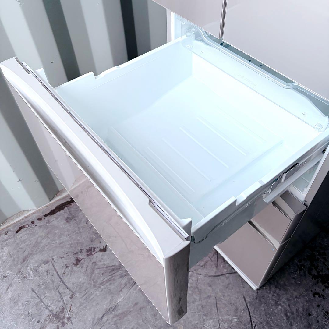 運搬取付無料！ルーセントアイボリー純正東芝マジック大容量6ドア冷蔵庫！完動超美品