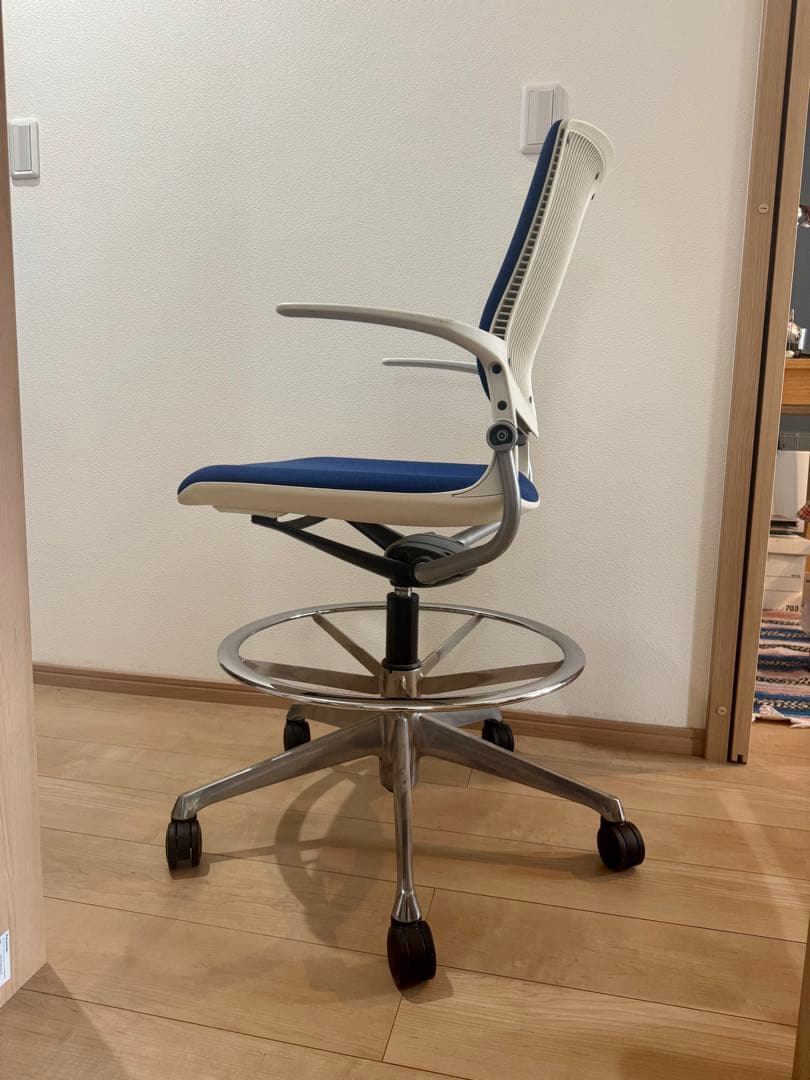 OKAMURA オカムラ デスクチェア オフィスチェア OAチェア 青 リモート