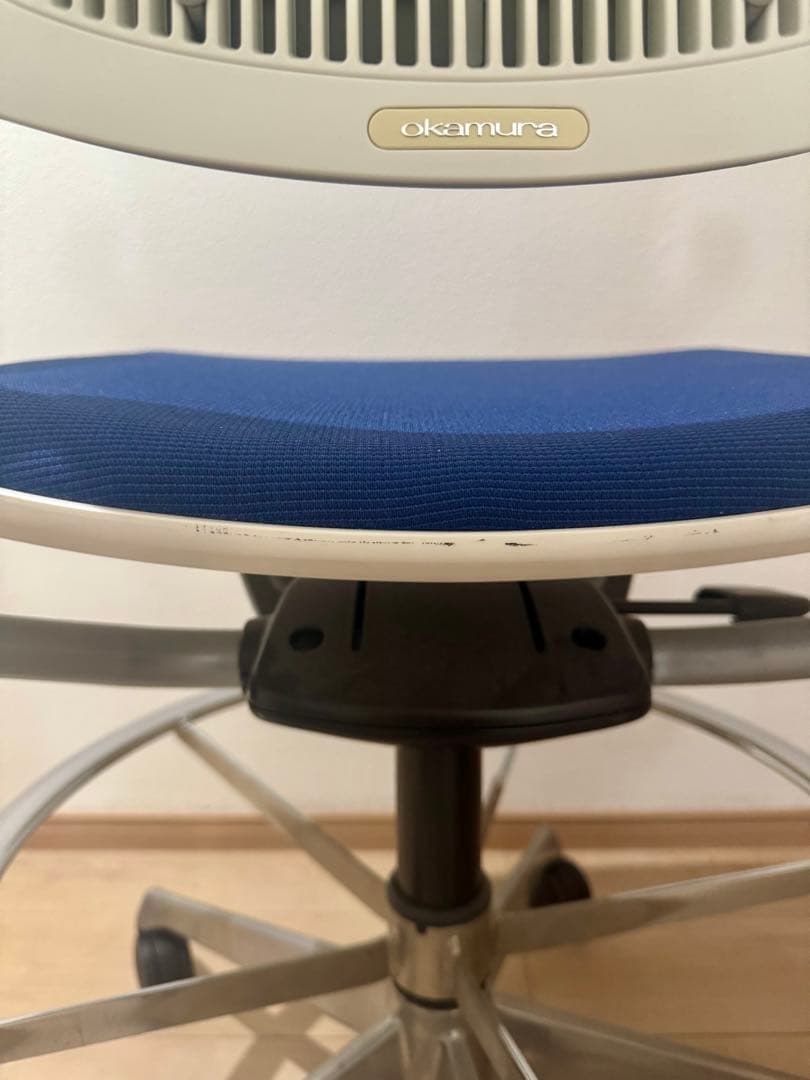 OKAMURA オカムラ デスクチェア オフィスチェア OAチェア 青 リモート