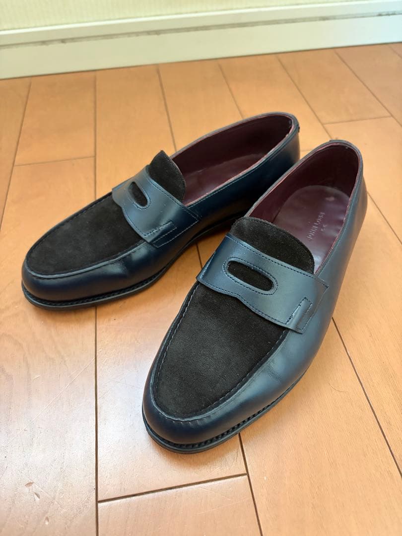 K*様 オーダー品 ジョンロブ ロペス LOPES 5E コンビ ネイビー ブラ