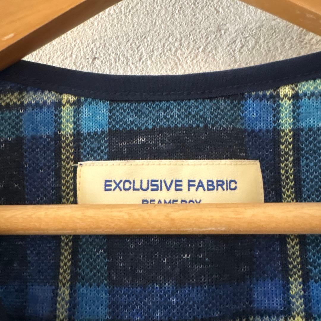 ビームスボーイ★ボーイジャカードボアプルオーバーベスト23FWブルーt2508