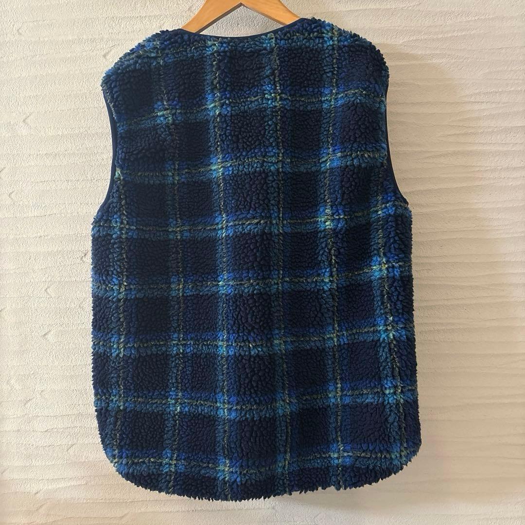 ビームスボーイ★ボーイジャカードボアプルオーバーベスト23FWブルーt2508