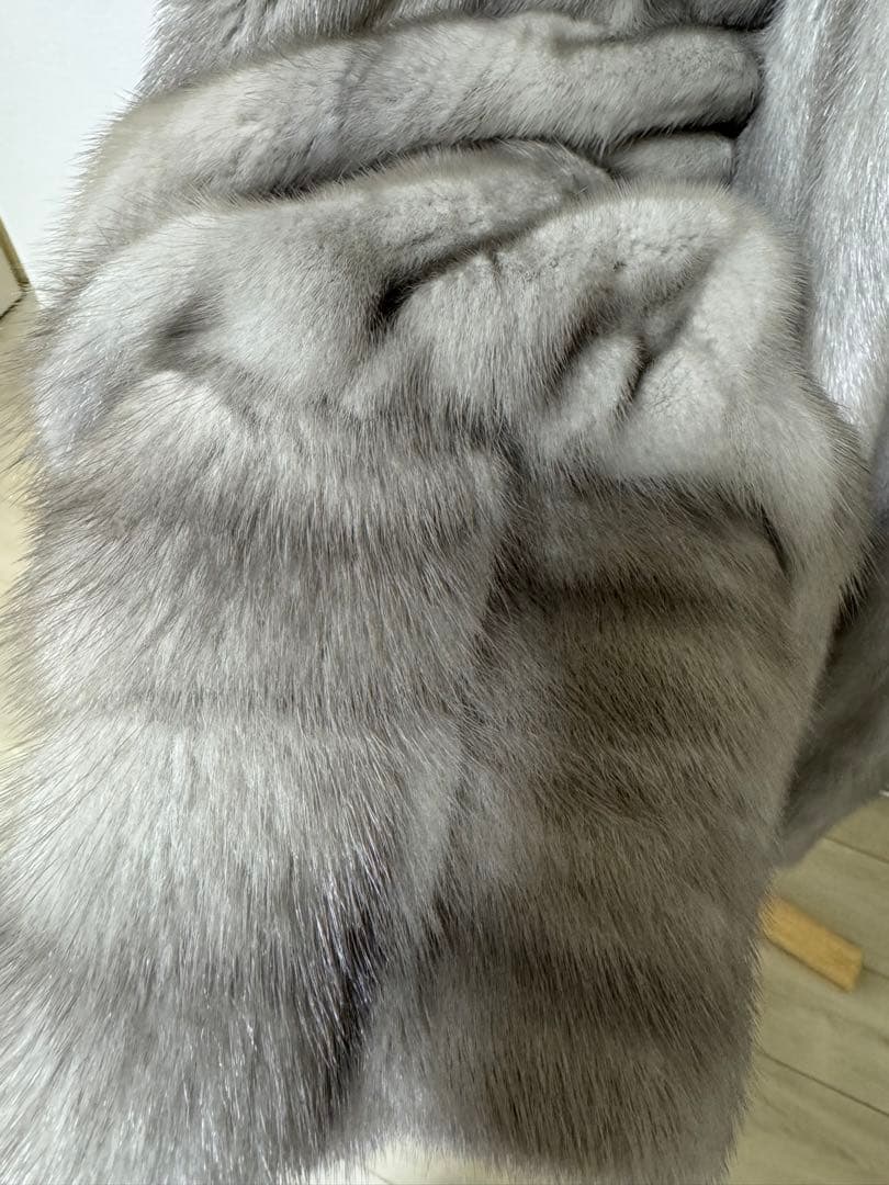 GINZA GRACE グレー 毛皮ロングコート