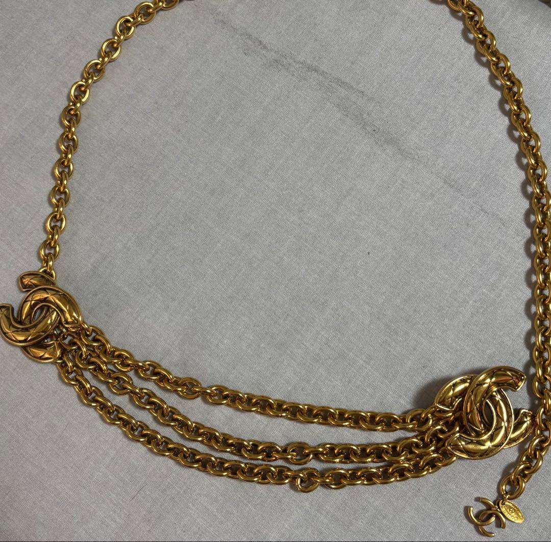 CHANEL ゴールド チェーン　ベルト　ココマーク