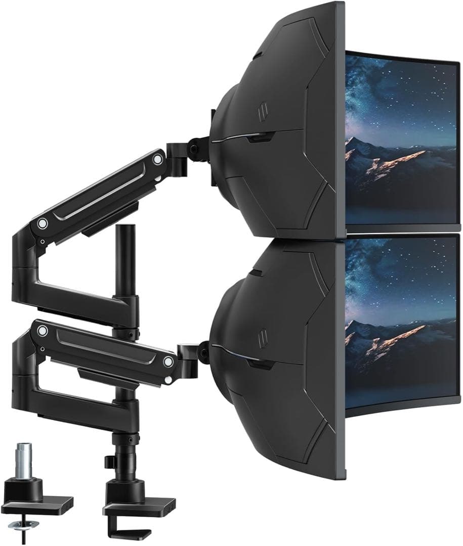 モニターアーム デュアル 17～49インチ対応 グロメット式&クランプ式