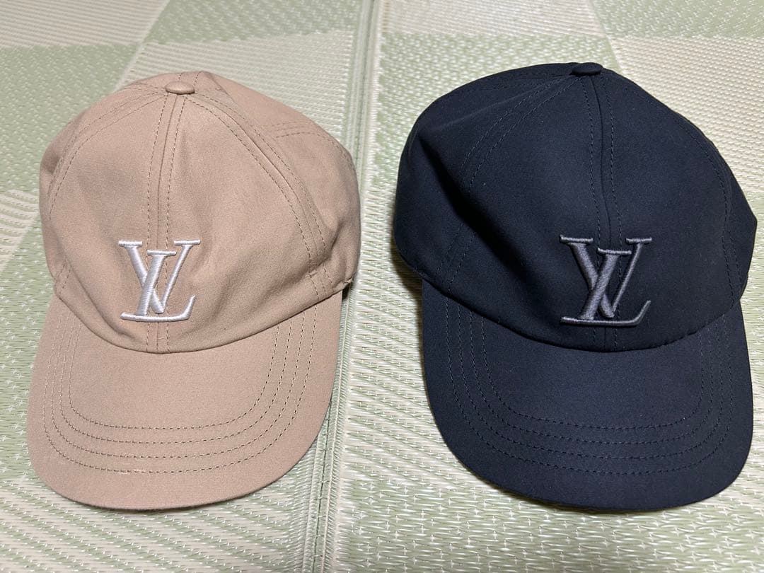 Louis Vuitton ベージュ ブラック キャップ 2点セット