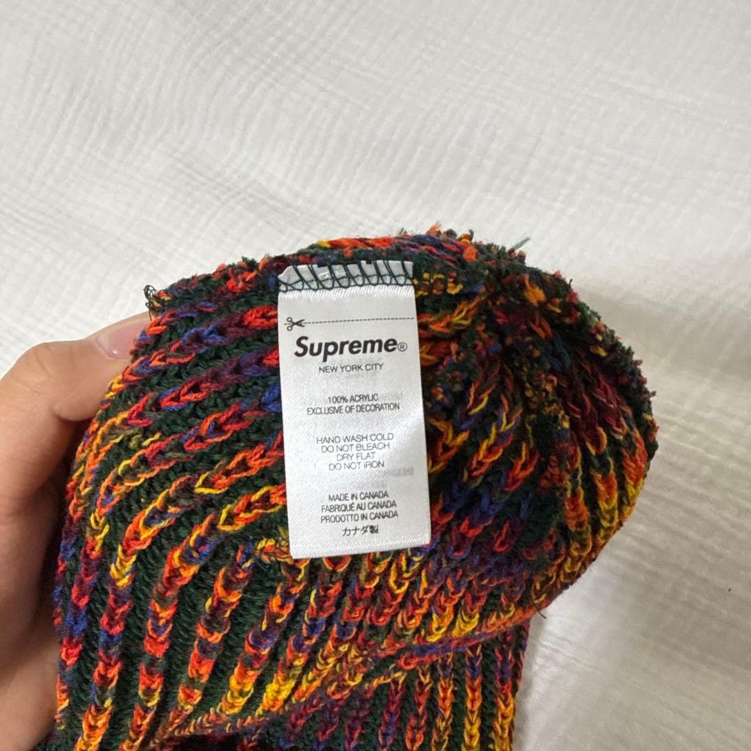 帽子 supreme rainbow loose gauge beanie