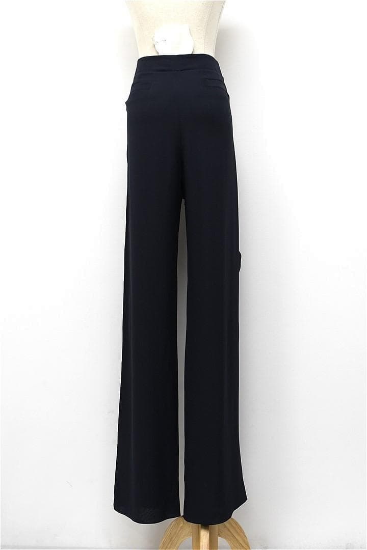 HGBT223/未使用 Chloe ストレートレッグパンツ ラッフル付き シルク