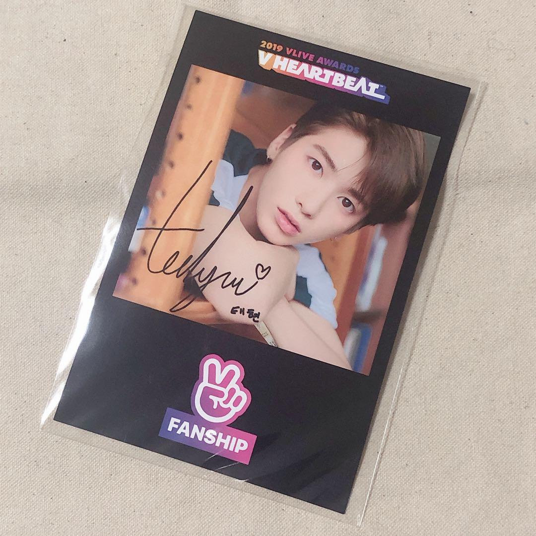 TXT テヒョン vlive HEARTBEAT 2019 サイン入 ポラロイド