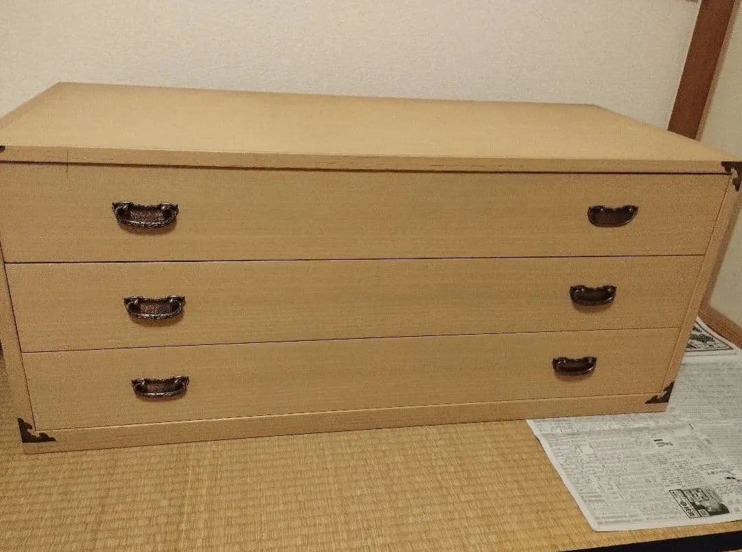 モンシロ　　桐タンス 3段引き出し　訳あり　処分価格