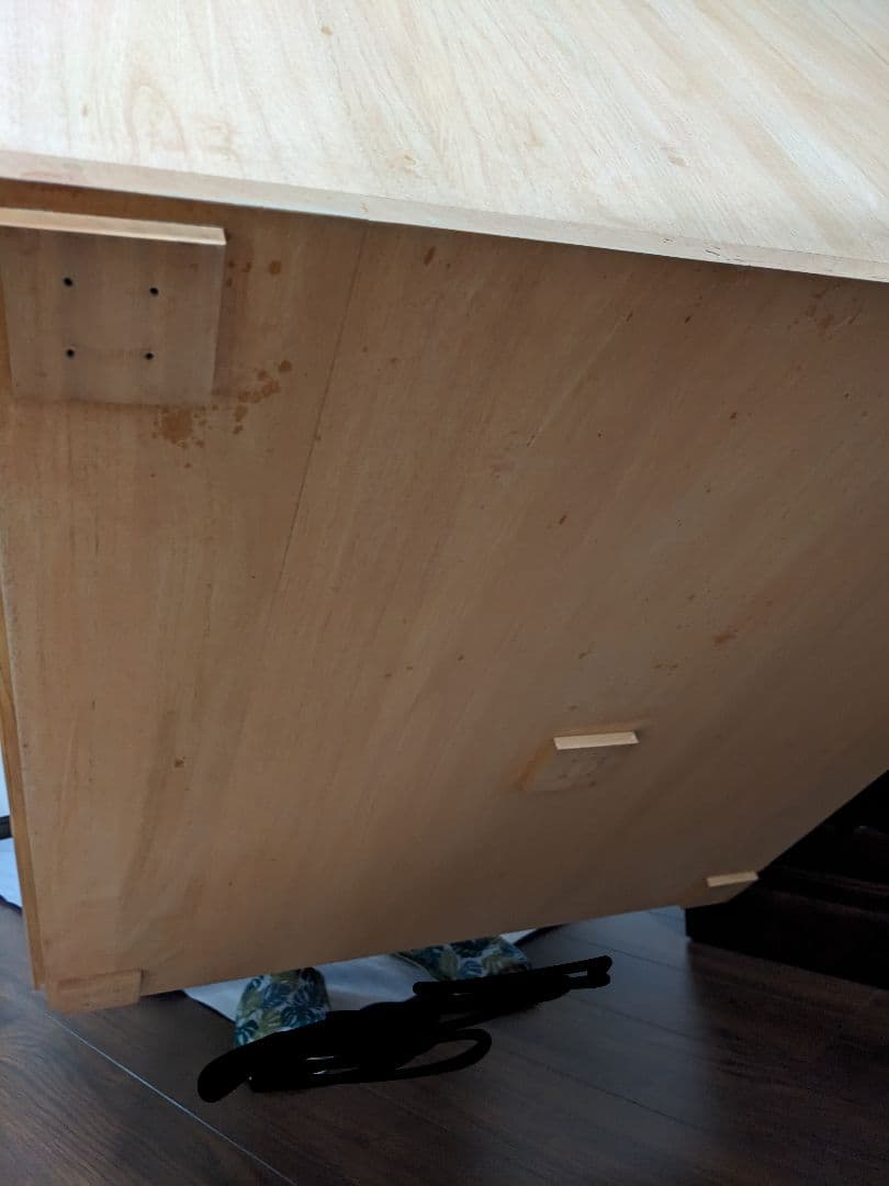 押入れ収納 総桐タンス　引出し3段4個 天然木(桐無垢材）キャスター付き