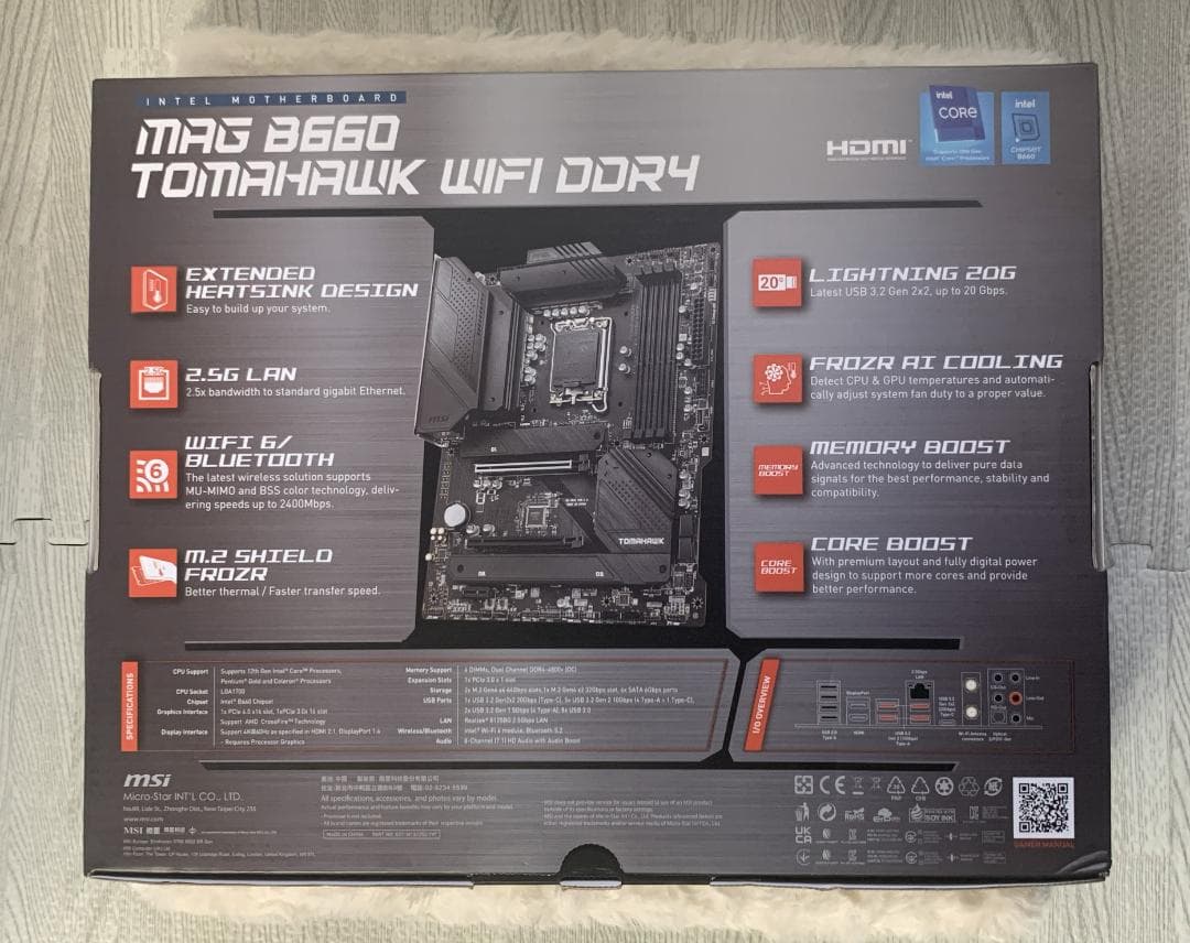 MSI MAG B660 TOMAHAWK WIFI DDR4 マザーボード