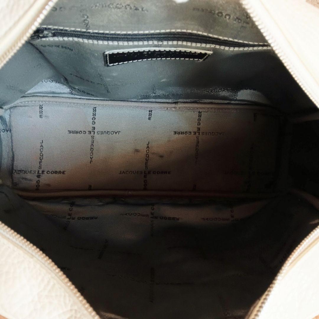 美品 ジャックルコー リスボン レザー トートバッグ 鞄 白 レディース メンズ