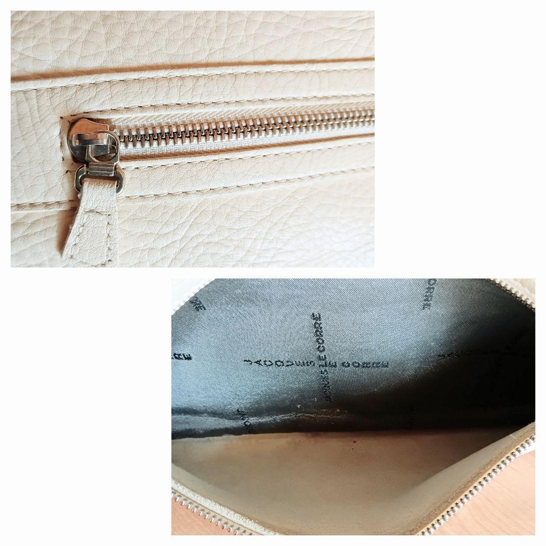 美品 ジャックルコー リスボン レザー トートバッグ 鞄 白 レディース メンズ