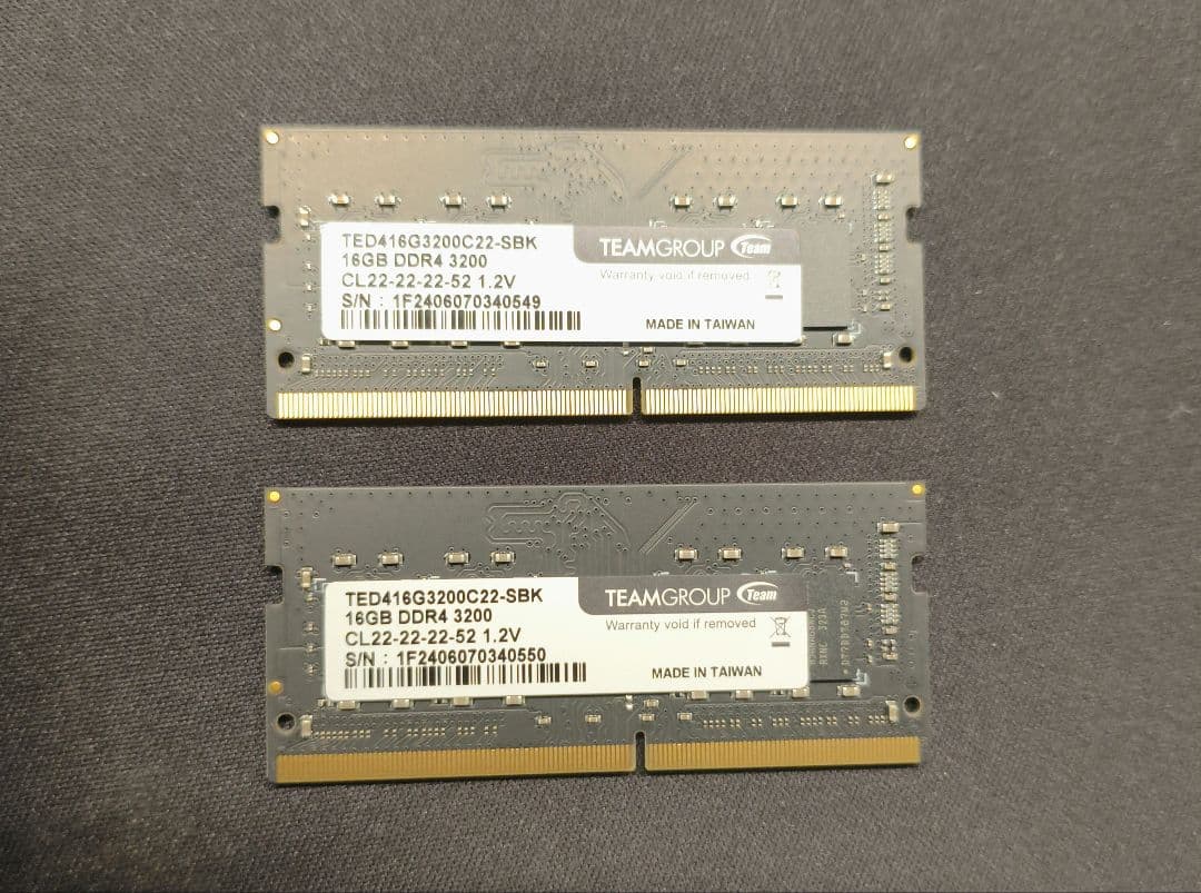 TEAM DDR4-3200 32GB(16GBx2枚) メモリ
