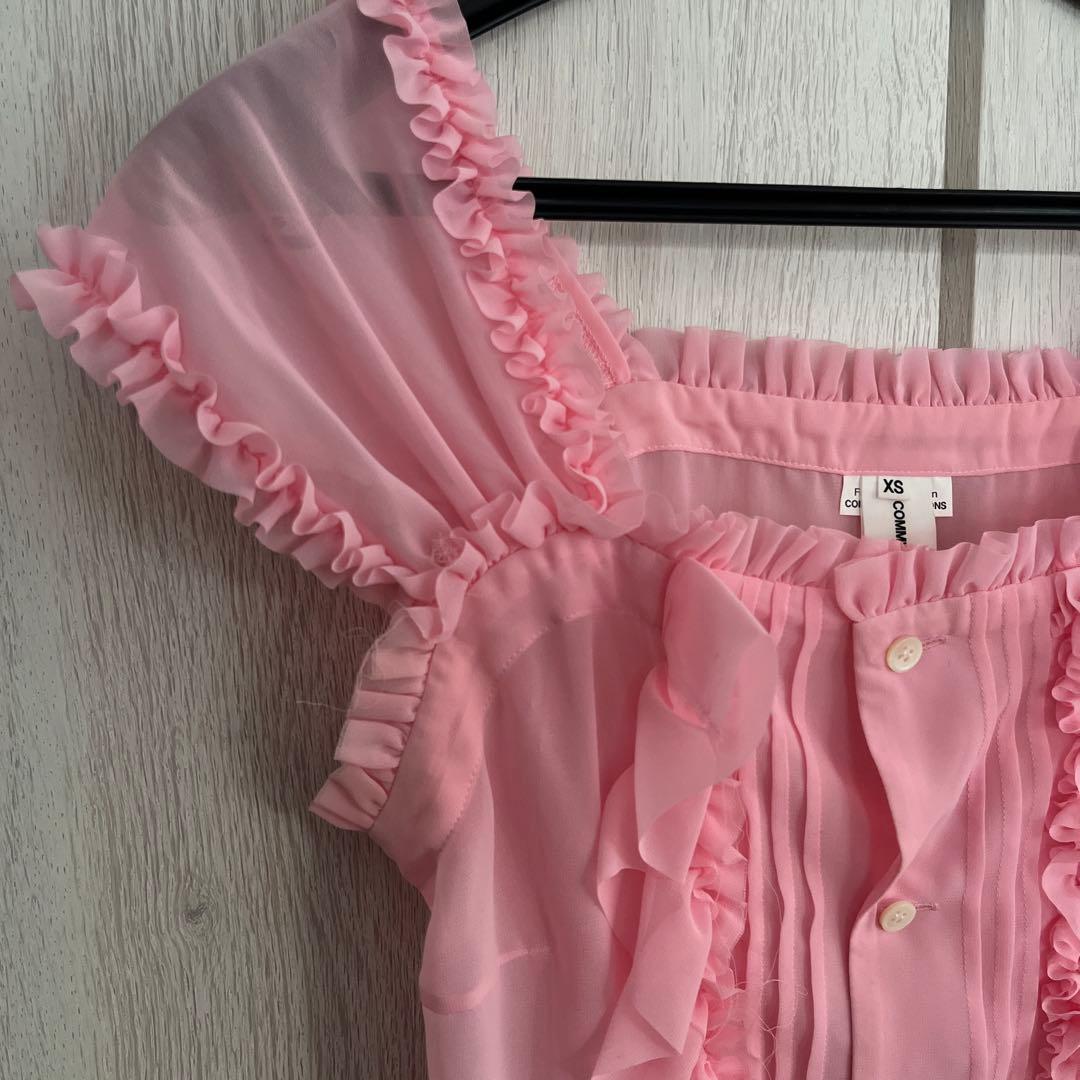 XS フリルキャミソールブラウスCOMME des GARÇONS GIRL