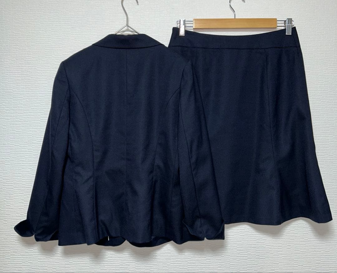 タグ付き アンカーウーマン パーソンズ フォーマル スカートスーツ 13号 紺