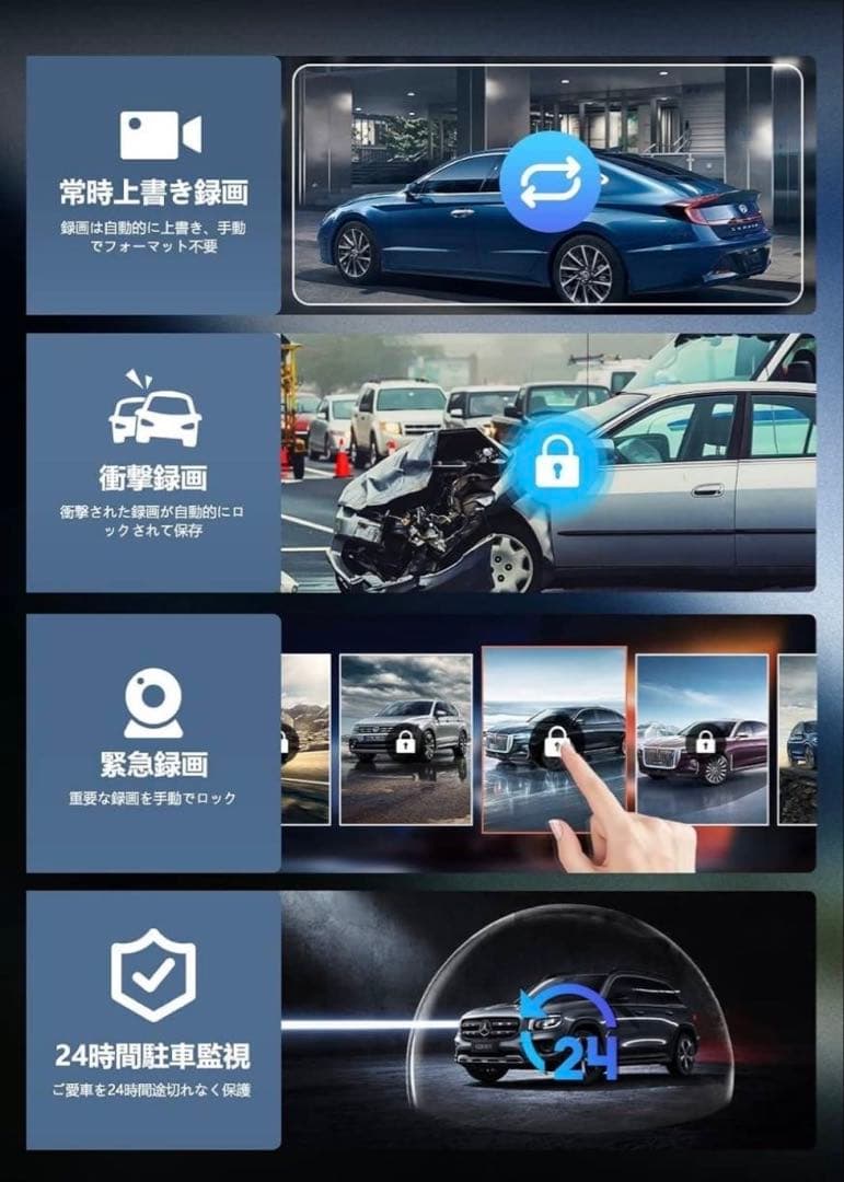 4Kミラー型ドライブレコーダー MH02