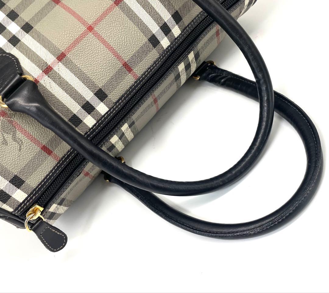 BURBERRY バーバリー ノバチェック ハンドバッグ ミニボストン グレー
