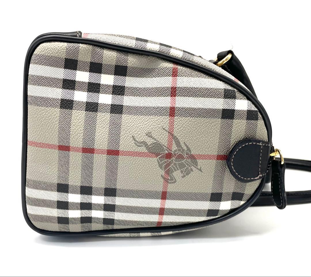 BURBERRY バーバリー ノバチェック ハンドバッグ ミニボストン グレー