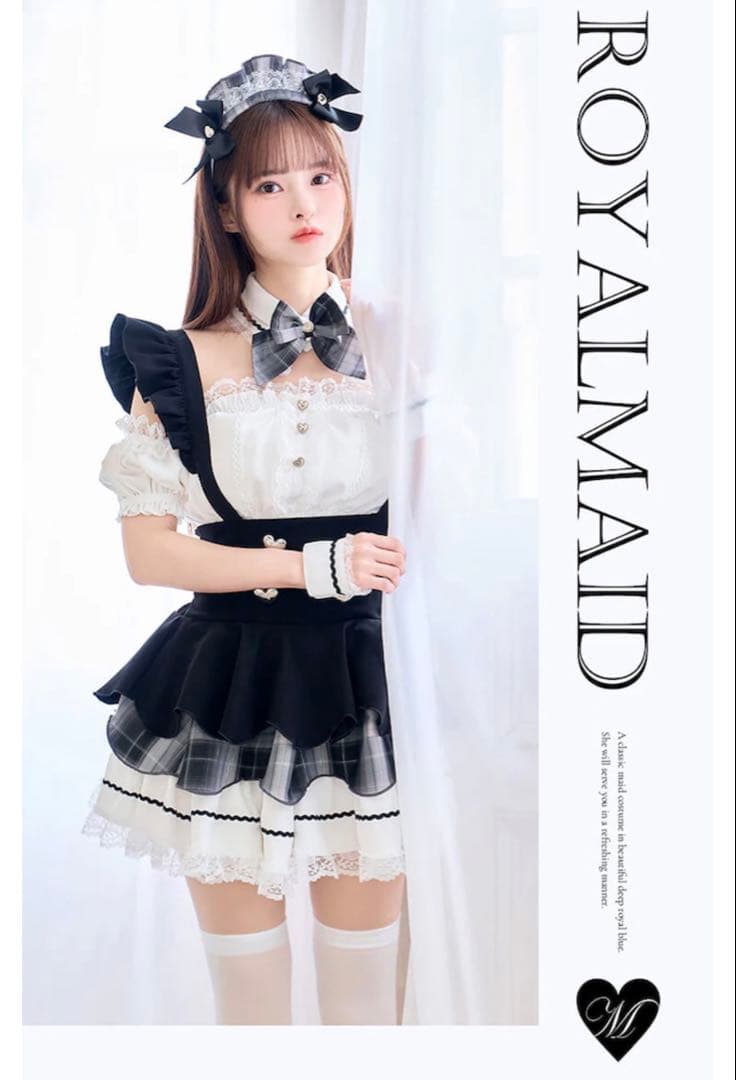 【藤咲凪着用】ロイヤルブラックヒロインメイド【Malymoon/マリームーン】