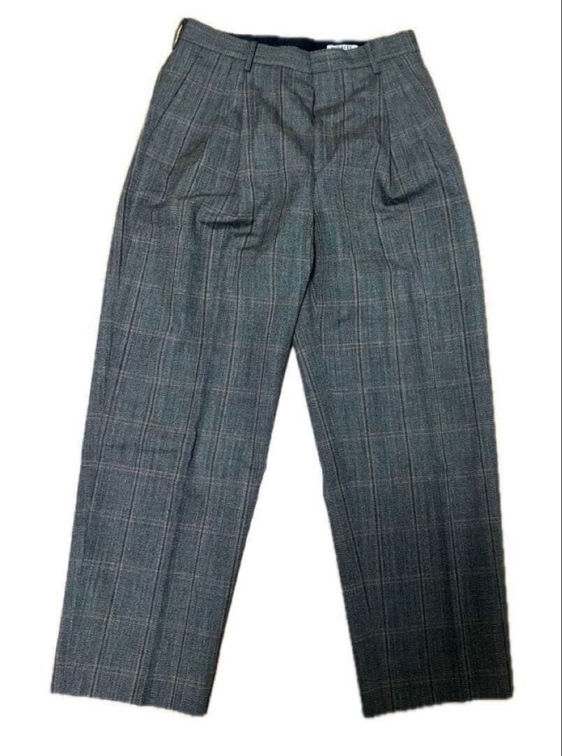 パンツ auralee BLUEFACED WOOL CHECK SLACKS