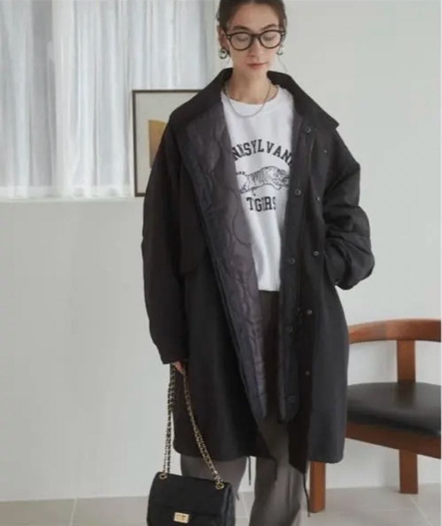 ブラック モッズコート フリーサイズ