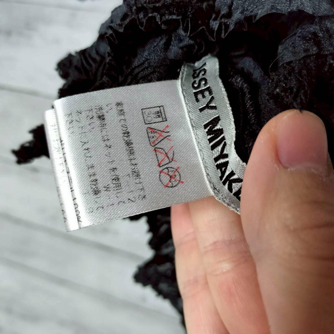 イッセイミヤケ プリーツプリーズ ポンポン シフォンカットソー 半袖