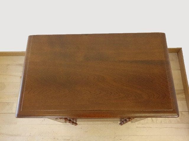 勇峰工芸　雅　花柄チェスト　ナラ材家具　 旭川家具　再塗装済　ＵＳＥＤ