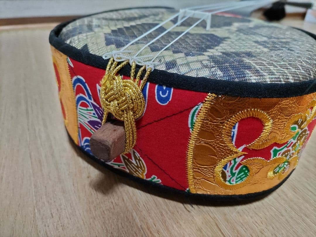 三線 練習用 沖縄 人工革 ヘビ柄