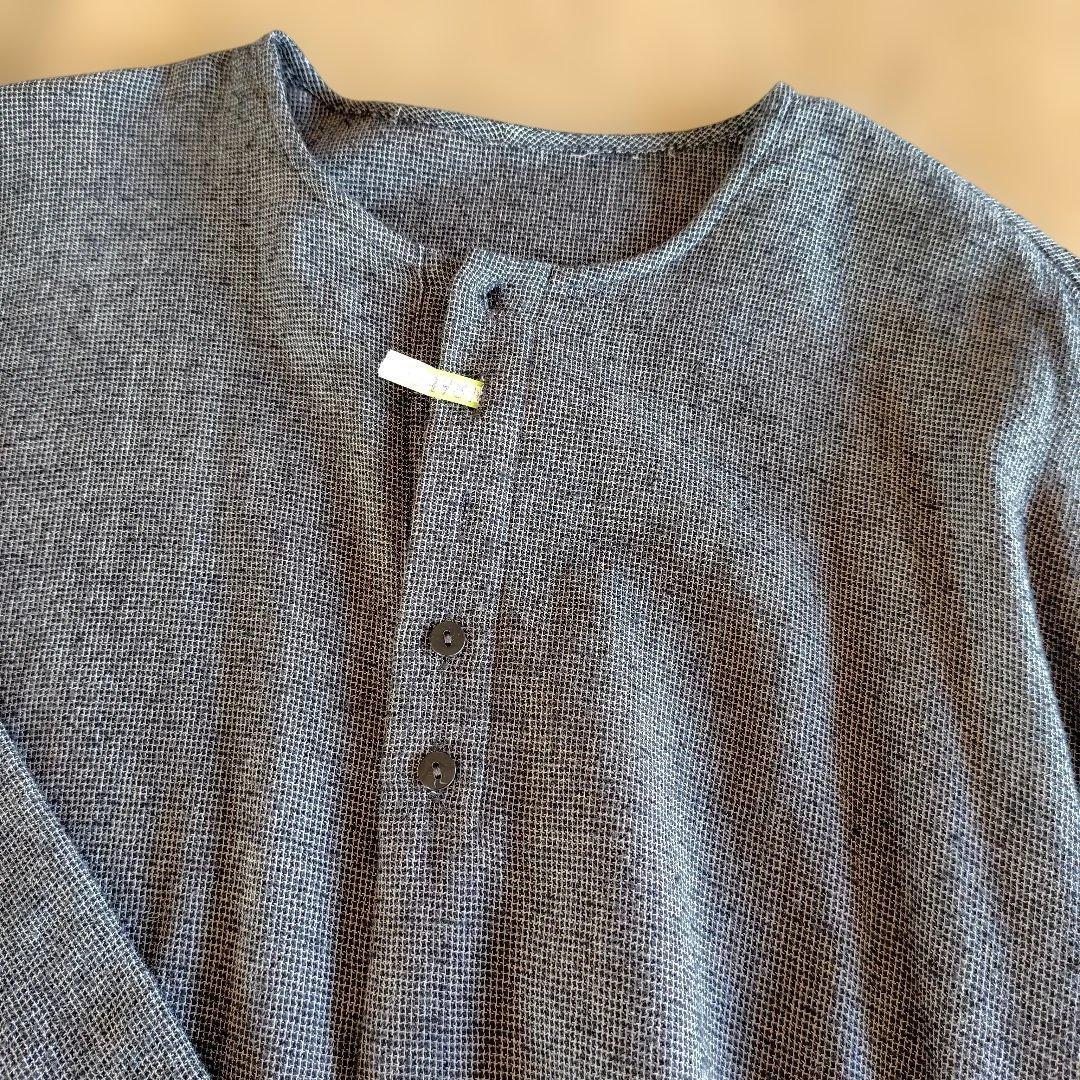 ​【ヨーガンレール】ウール混 着丈96cm とろみワンピース チュニック