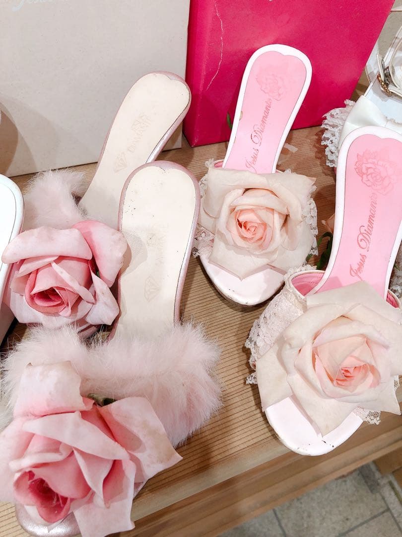 ジーザスディアマンテ 薔薇ミュール リボンミュール サンダル 姫