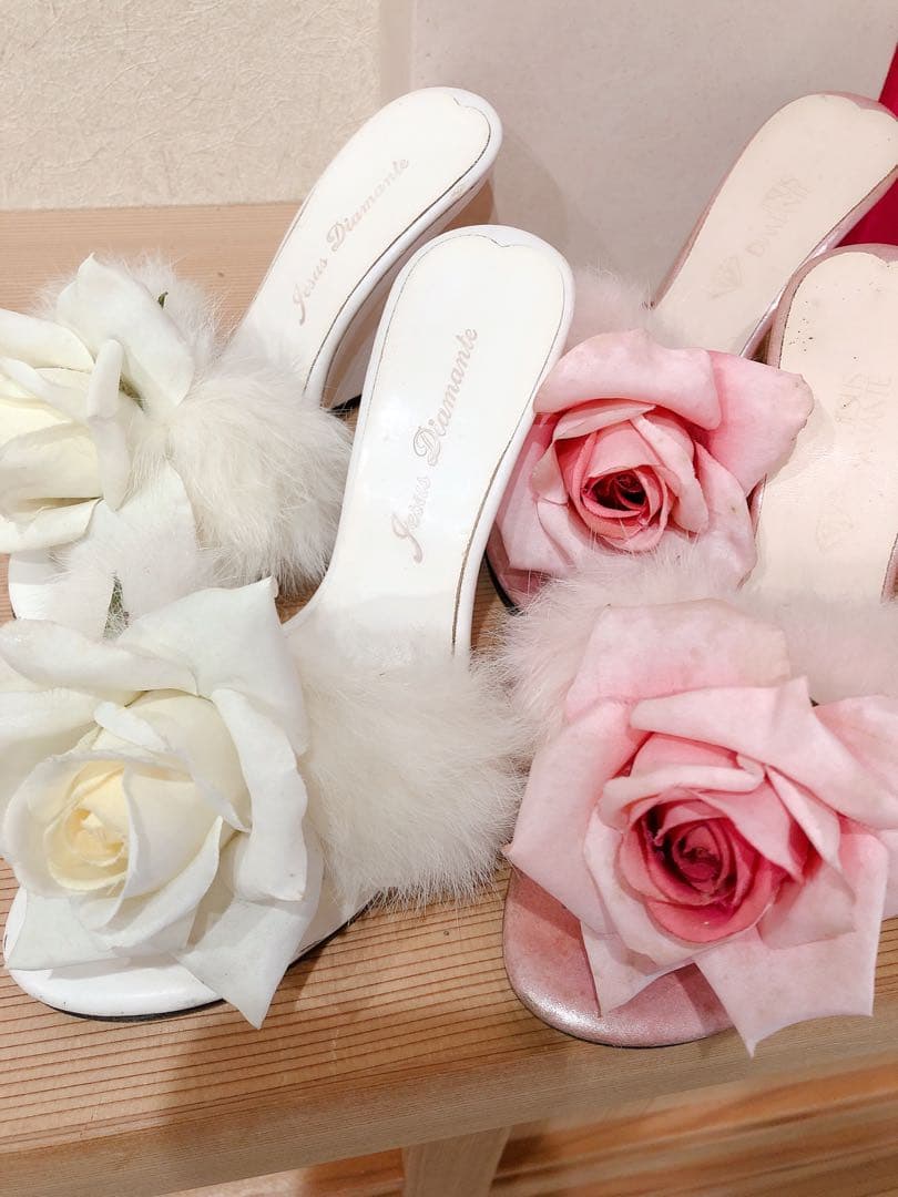 ジーザスディアマンテ 薔薇ミュール リボンミュール サンダル 姫