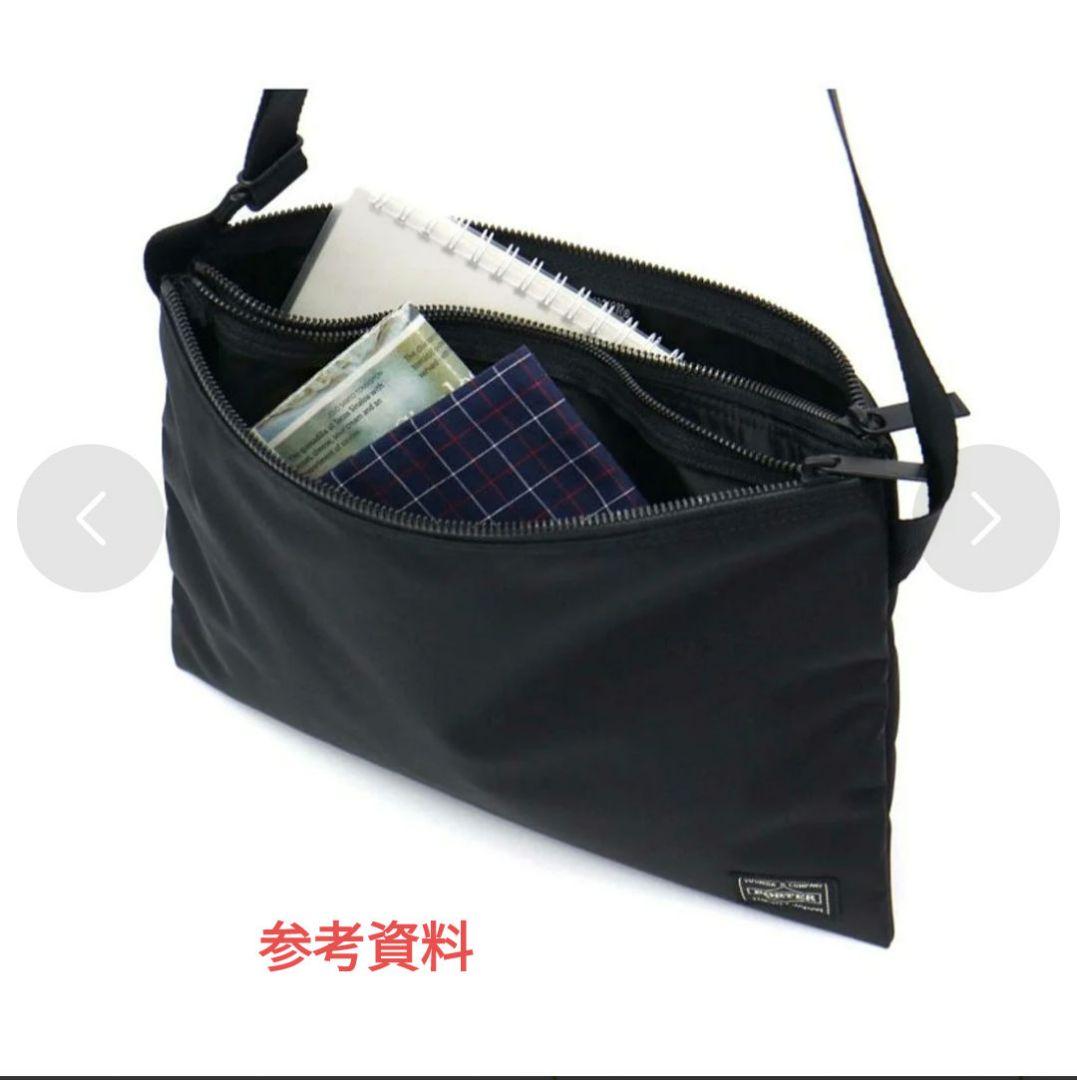 PORTER ショルダーバッグ ブラック　サコッシュ／黒／2層式