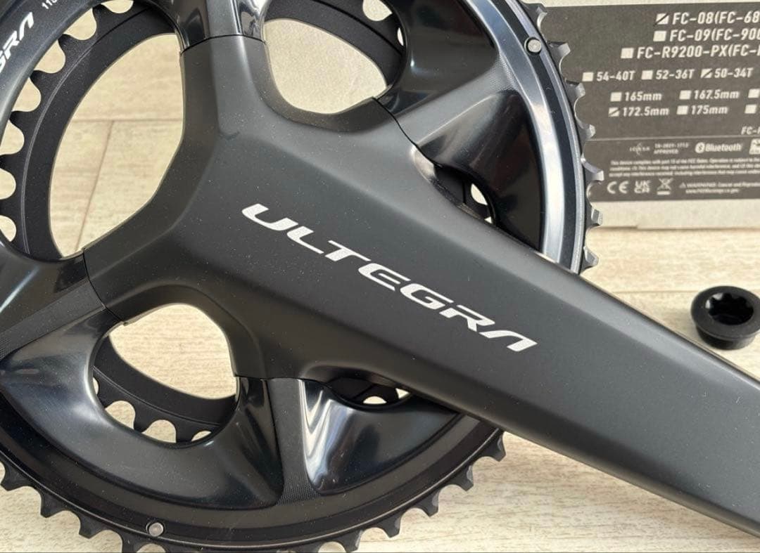 新品 シマノ アルテグラ クランク FC-08 50-34T 172.5 新品
