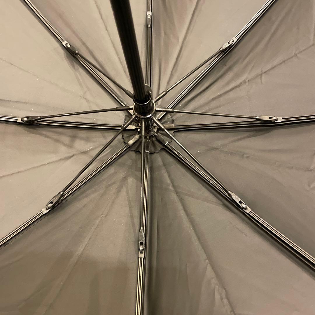 サンバリア100 黒×ピンクベージュ　2段折りたたみ日傘