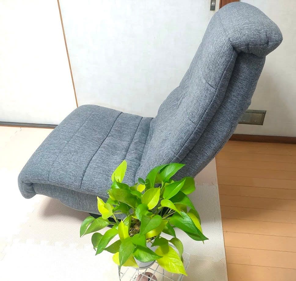 埋もれる座り心地の回転ソファ グレー SRK-GY 座椅子