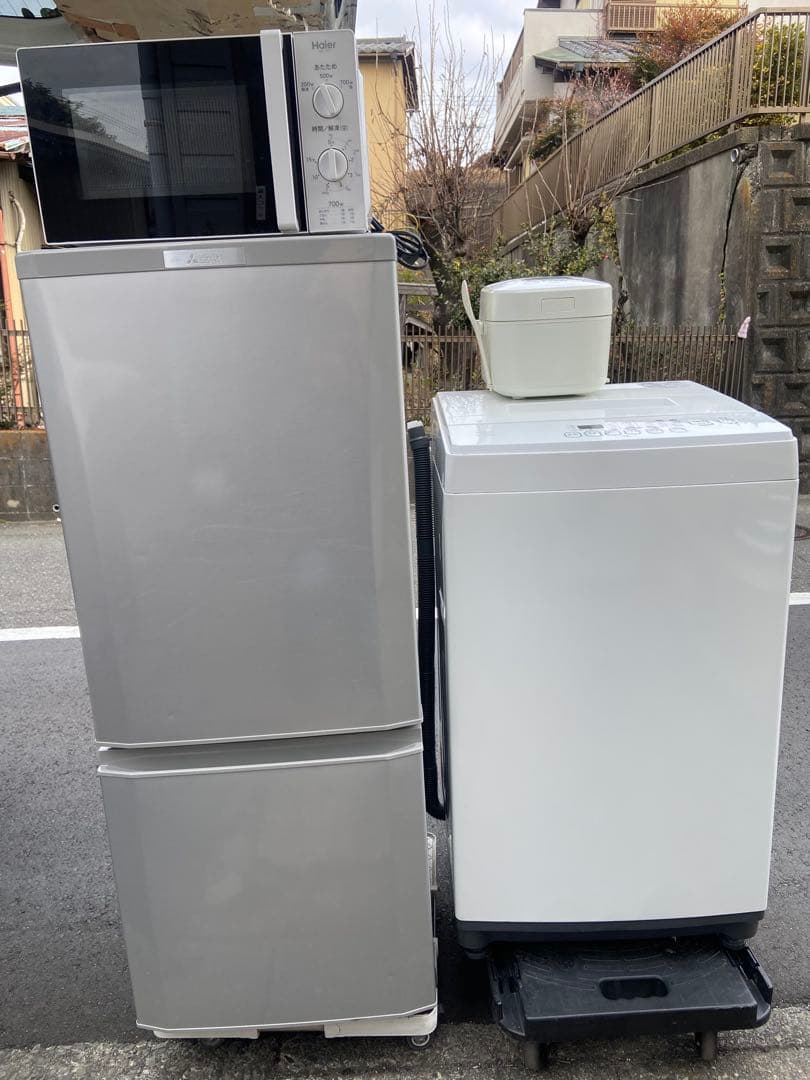 家電4点 お買い得セット 冷蔵庫 洗濯機 電子レンジ 炊飯器