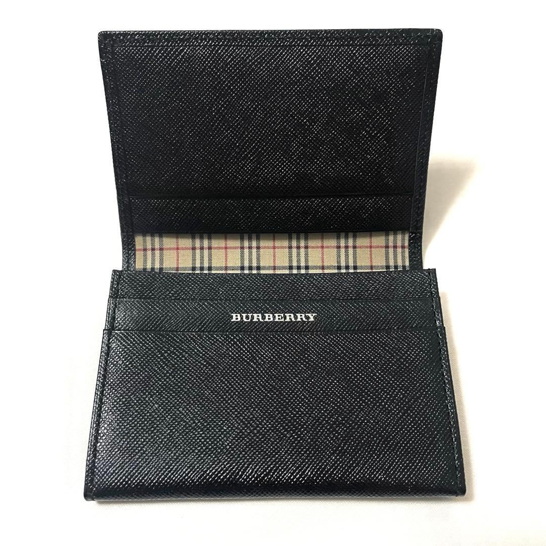 【新品未使用】BURBERRY 名刺入れ ブラック ノバチェック 型押し