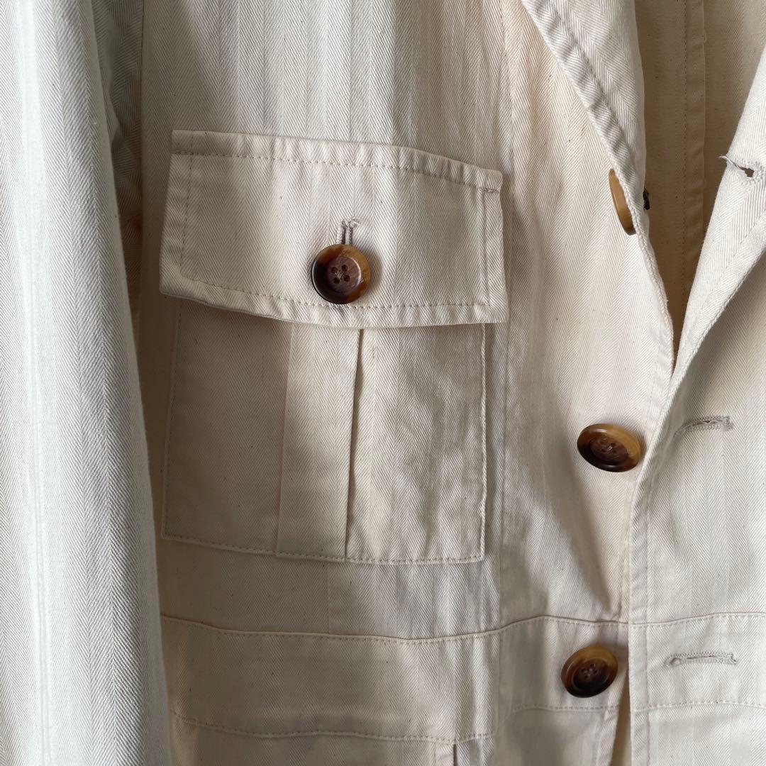 RR/アールアール サファリジャケット コットン　46 エクリュ