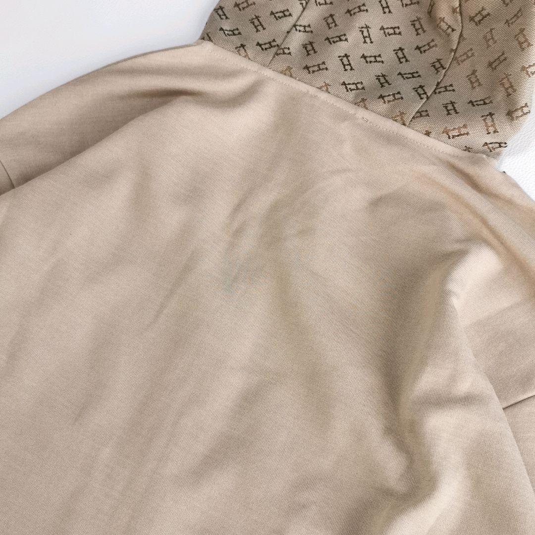 【美品✨】ヘルノ モノグラム フーデッドカーディガン キャメル 42