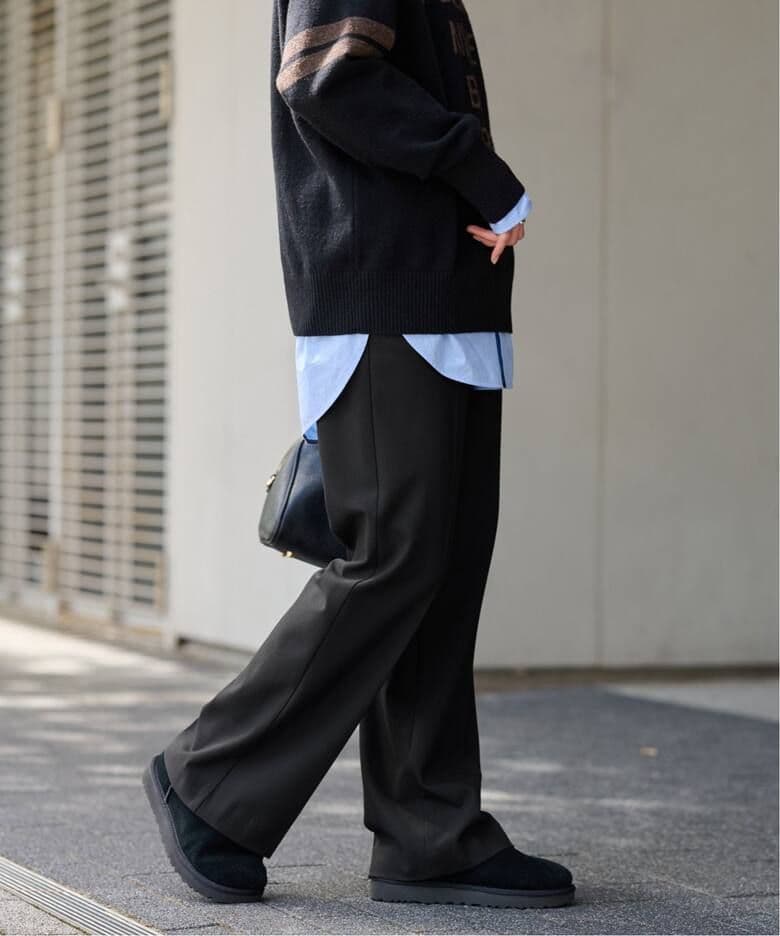 【未開封】FRAMeWORK 裏起毛フレアーパンツ ブラック 36サイズ