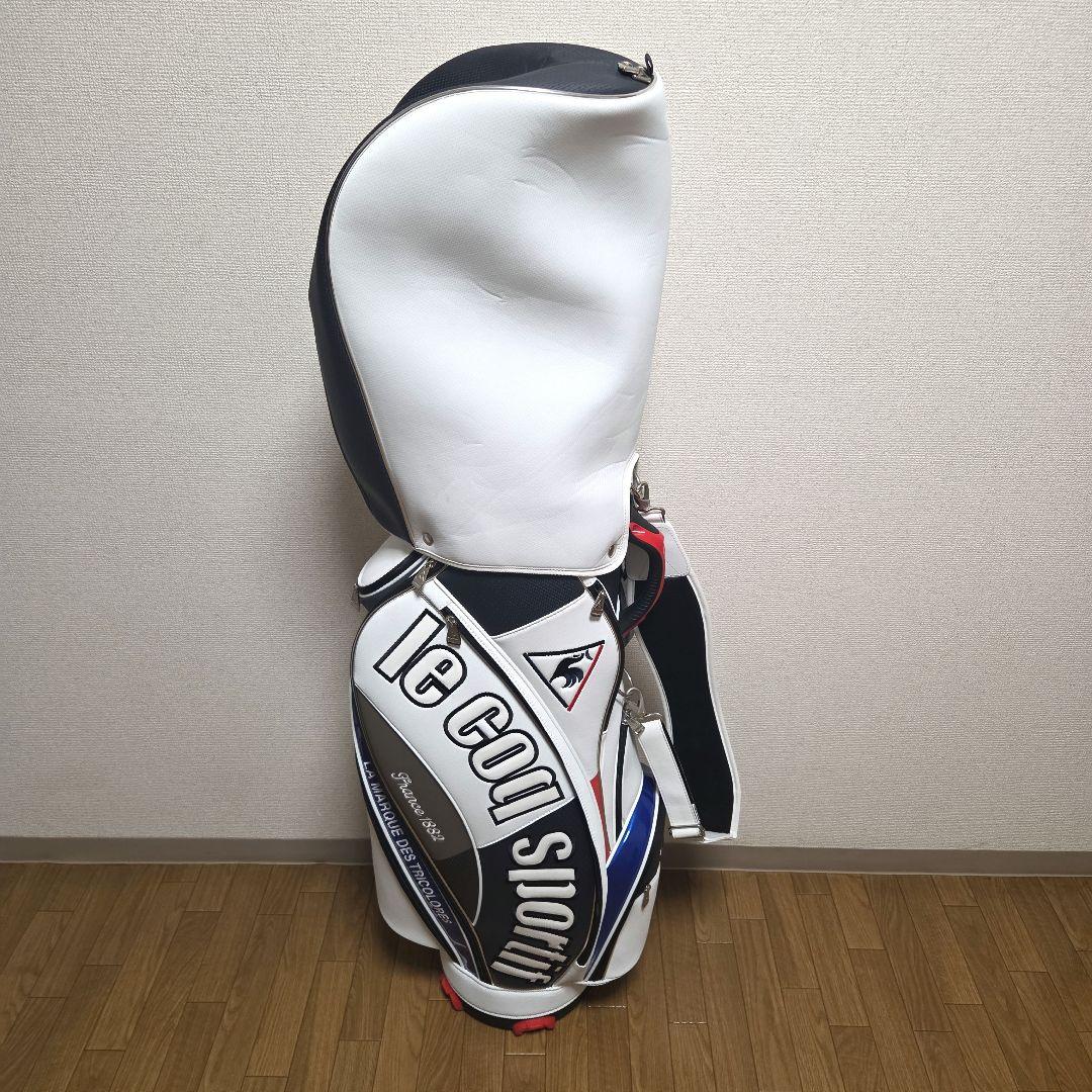 le coq sportif キャディバッグ 白黒青