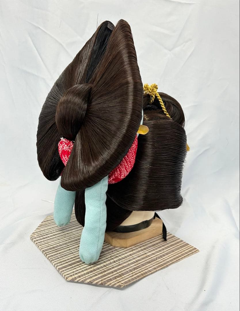 日本髪かつら　大衆演劇かつら　花魁　辰巳8号(中〜中大サイズ)自然色　かのこ付き