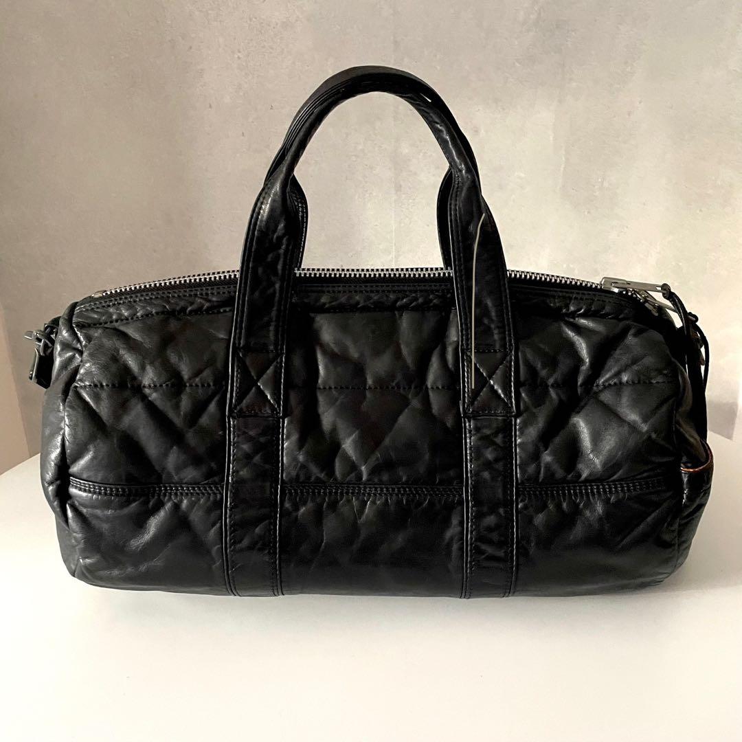 希少 PORTER TANKER 伊勢丹限定 レザー ダッフルバッグ Black