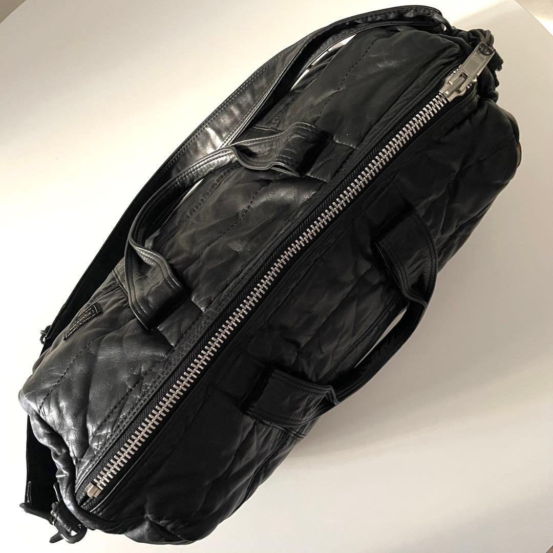 希少 PORTER TANKER 伊勢丹限定 レザー ダッフルバッグ Black