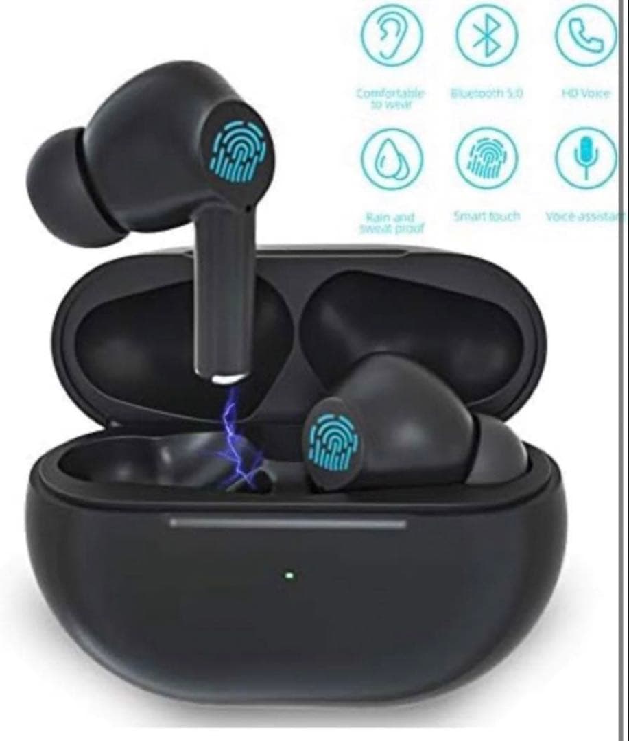 ④Bluetooth イヤホン ワイヤレス A1 TWS 両耳 ブラック