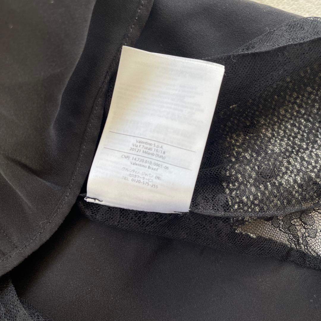 美品　VALENTINO プリーツスカート グレー/ブラック　38サイズ